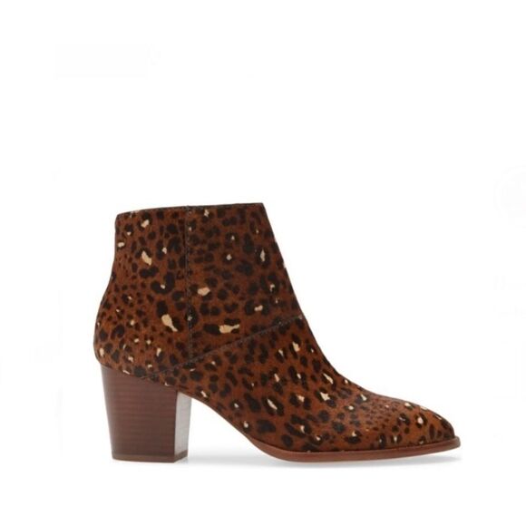 Madewell Rosie Ankle Boot in Painted Leopard Calf Hair Sz 6 - Picture 4 of 9